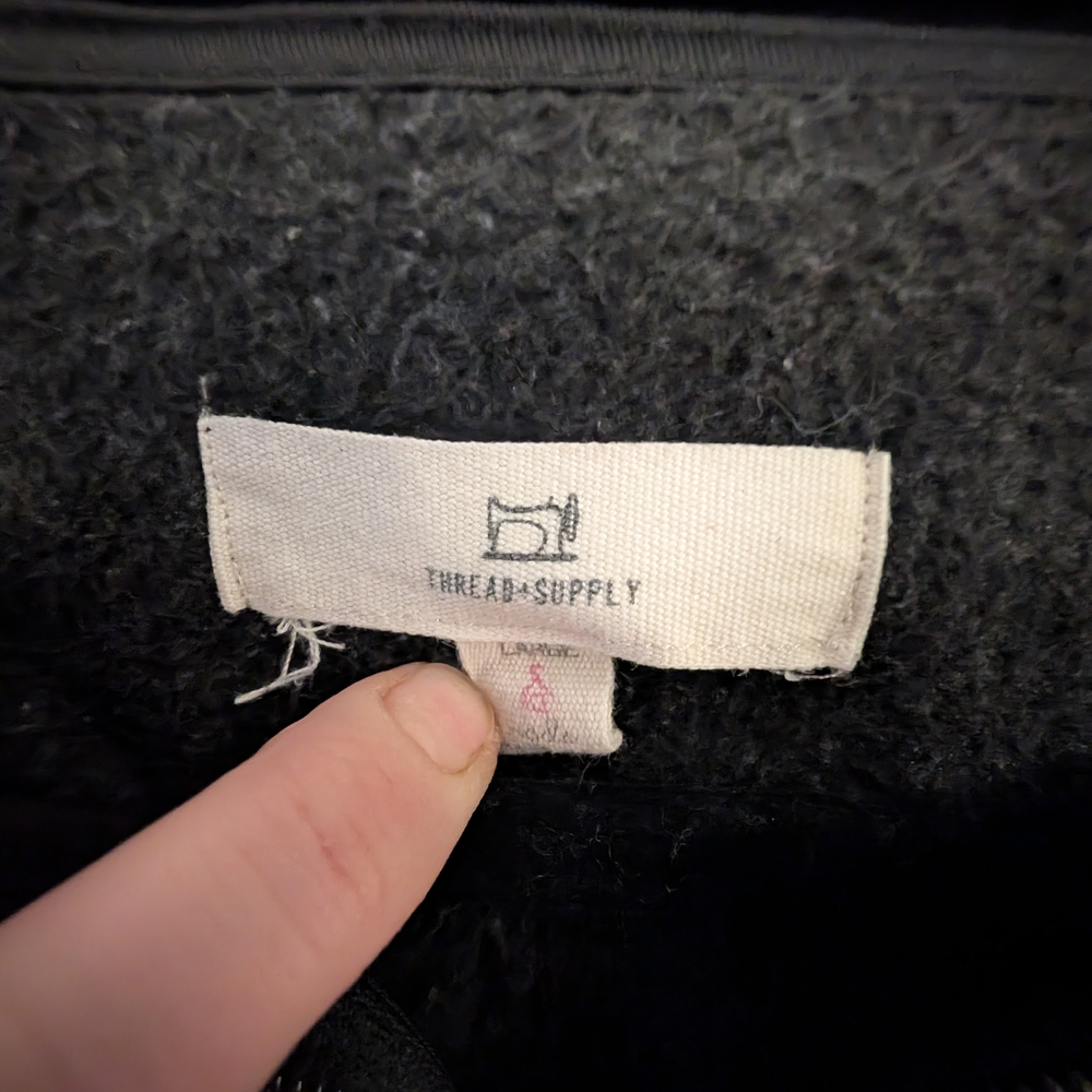 Thread + Supply Quarter-Zip Heathered Black Pullover - Picture 2 of 4